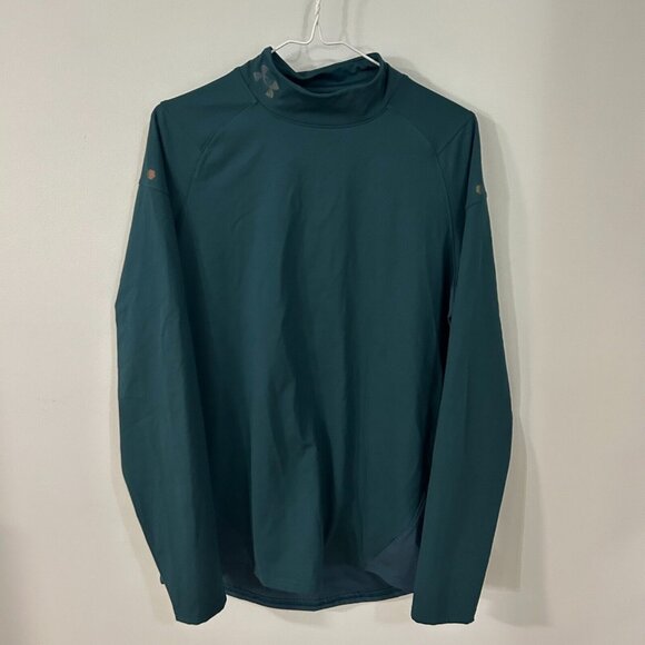 Under Armour Rush Pullover Mens Large Green Mock Long Sleeve Turtle Neck - Picture 6 of 6